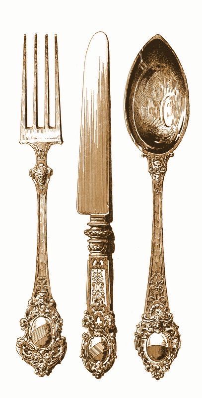 Sepia Color, Antique Spoons, Antique Silverware, Vintage Cutlery, Decoupage Vintage, Printable Vintage, Images Vintage, Decoupage Paper, Vintage Printables