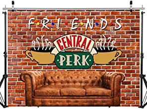 Retro Pub, Wall Sofa, Party Photo Booth Backdrop, Red Brick Walls, Red Brick Wall, Log Candles, Friends Central Perk, Central Perk, Party Photography