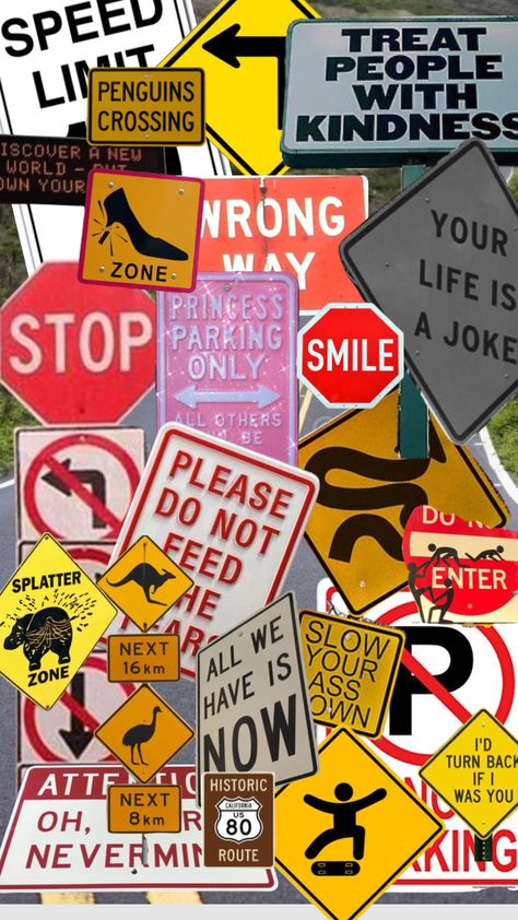 #sign #roadsigns #driveby Road Signs Aesthetic Room Decor, Road Signs Aesthetic Room, Traffic Signs Aesthetic, Traffic Sign Aesthetic, Road Signs Aesthetic, Traffic Aesthetic, Crossroad Sign, Traffic Signage, Sign Road