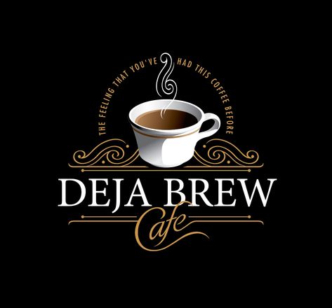 Deja Brew, Logo Ornament, Typographic Art, Pop Art Illustration, Logo Brand Identity, Lettering Logo, Brand Identity Pack, Logo Branding Identity, Better Life Quotes