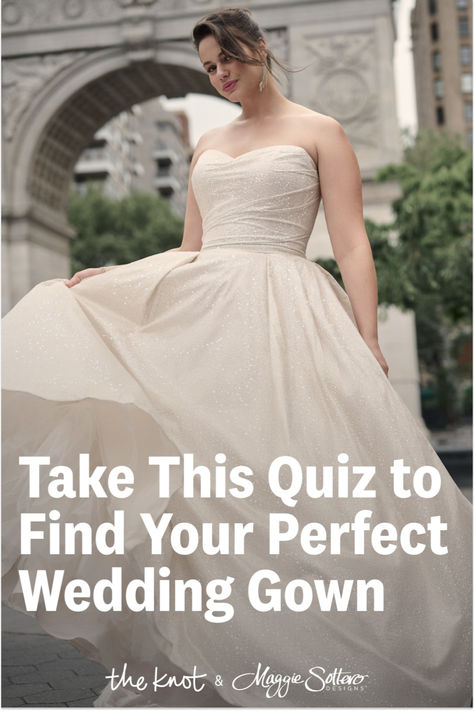 Take this quiz to find your perfect gown. Woman wearing white sparkly ballgown by Maggie Sottero in NYC. Wedding Dresses For Each Season, Wedding Gown Materials, A Line Wedding Dress For Big Bust, Wedding Dresses By Body Type, Adorable Wedding Dresses, Wedding Dresses For Big Butts, Wedding Dress Styles For Big Bust, Wedding Dress For Small Bust Body Types, Wedding Dresses November Brides