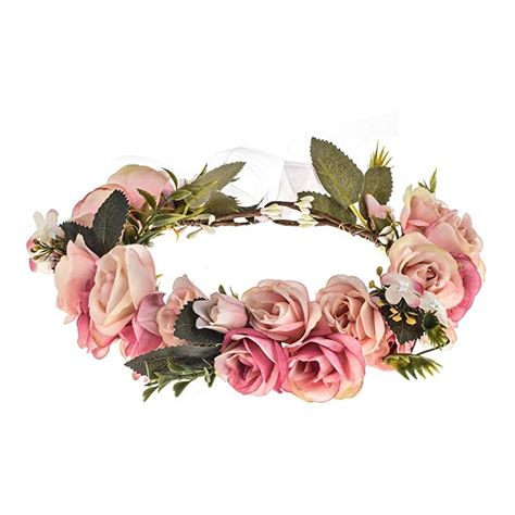 Wedding Party Beach, Halo Headpiece, Baby Flower Crown, Floral Crown Wedding, Pink Flower Crown, Rose Flower Crown, Wedding Hair Wreath, Floral Halo, Floral Border Design