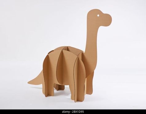 Dinosaur Brontosaurus made of cardboard. Idea for the birthday party, dino party or photo session Cardboard Dinosaur Diy, Dino Cardboard, Dinosaur Vbs, Cardboard Dinosaur, Dinosaur Brontosaurus, Paper Dinosaur, Dino Theme, Dinosaur Room, Dinosaur Themed Birthday Party