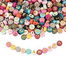 Beads With Letters, Kandi Beads, Beads Kit, Diy Armband, Diy Collier, Alphabet Beads, Acrylic Letters, Jewelry Making Bracelet, Bead Kits