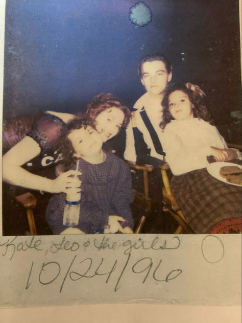 Kate, Leo & the Girls 1996 #polaroid Leo And Kate, Kate Winslet, Now And Then, Leonardo Dicaprio, Titanic, Wall