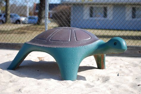 Vintage playground turtle. Turtle Playground, Old Playground, Vintage Playground, Old Neighborhood, Children Playground, Class Inspiration, Dino Park, Play Ground, Rooms Ideas