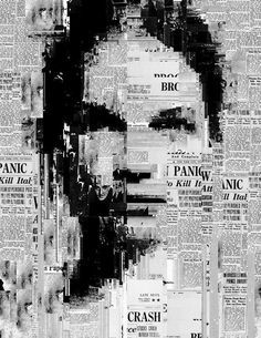 Newspaper Collage on Pinterest | Paper Collages, Monkey Art and ... Typography Collage, Generative Kunst, Newspaper Collage, Paper Collages, Mixed Media Portrait, Collage Portrait, Newspaper Art, Creation Art, Text Graphics