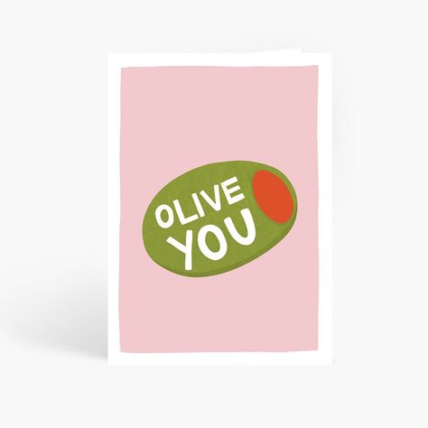 Olive You Card Funny Anniversary Card Olives Pun I Love You - Etsy Olive You, Anniversary Food, Funny Anniversary, Food Pun, Funny Anniversary Cards, Pun Card, Card Anniversary, Food Puns, Anniversary Funny