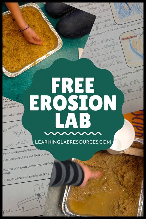 You can download my Erosion Lab activity for free HERE. This activity is also a part of a larger unit I have on Rocks and Minerals. Check out this video preview to see everything that's included! Erosion Stem Activity, Erosion Experiments 2nd Grade, Rocks And Minerals Grade 4, Rocks And Minerals 3rd Grade, Erosion Activities For Kids, Weathering And Erosion Activities, Rocks And Minerals Activities, Outdoor Science Lab, Erosion Lab