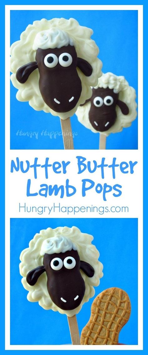 per lamb Lamb Pops, Butter Lamb, Chocolate Activities, Sheep Party, Vbs Snacks, Easter Rice Krispie Treats, Zoo Phonics, Milano Cookies, Easy Easter Desserts