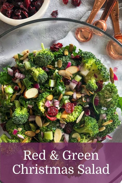 No, it's not just another broccoli salad! This one is my Christmas version and it is the BEST. Grab the recipe- click the link below. (ad-free site!) Green Salad Christmas, Brunch Salad, Christmas Salad Recipes, Christmas Salad, Christmas Salads, Turkey Salad, Red Green Christmas, Savory Tart, Christmas Brunch