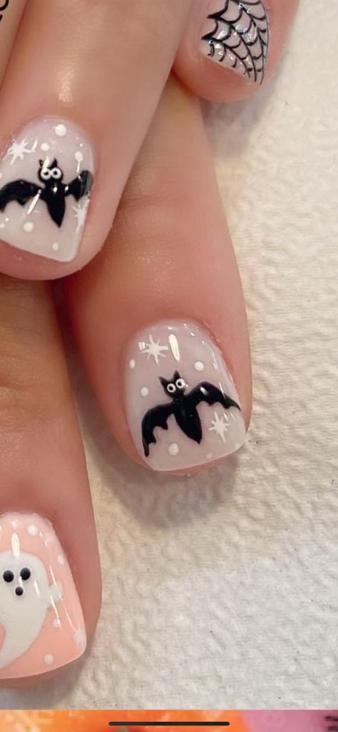 Nails Bats, Bat Nails, Halloween Nails, Bat, Nails