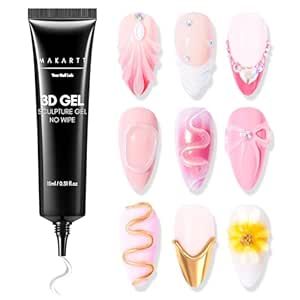 Makartt 3D Gel - Nail Art Sculpting Gel Nail Glue 15g No Wipe Clear Gel Polish for Nail Designs Fall Winter DIY Nail Art for Drawing, Molding, Sculpture and Halloween Decoration Art For Drawing, 3d Gel Nail Art, Clear Gel Polish, Nail Designs Fall, Clear Gel, Diy Nail Art, Winter Diy, Nail Glue, Gel Nail