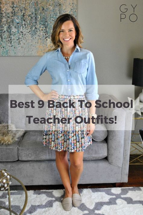 Teacher Outfits When Its Hot Out, Teacher Outfits 2023 Summer, Professional Teacher Outfits Women, Late Summer Teacher Outfits, Teacher Training Outfit, Outfits Ideas For Teachers, Teacher Inservice Day Outfit, Teacher Clothes 2023, Teacher Outfits With Skirts