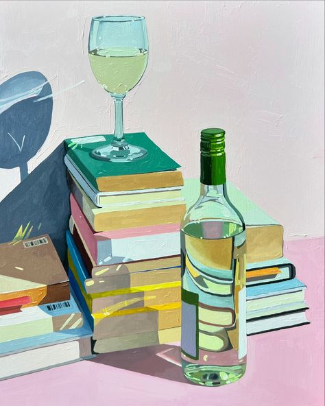 painting distortion through glass and liquid will never get old for me Leah Gardner, Paint And Drink, Dorm Art, Painted Wine Bottles, Daily Painting, Acrylic Oil Painting, Painting Lessons, Modern Painting, Bird Prints