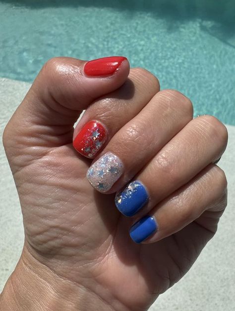 Laura Jeanne Red White And Blue Nails, White And Blue Nails, Blue Nails, Red White And Blue, Fourth Of July, 4th Of July, Red White, Nails, Red