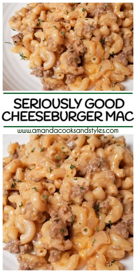 Easy Hamburger Hotdish Recipes, Crock Pot Hamburger Helper Recipes, Crockpot Hamburger Macaroni, Cheeseburger Macaroni Recipe, Cheeseburger Pasta Recipes, Easy Ground Beef And Macaroni Recipes, Suppers With Hamburger, Homemade Cheese Burger Hamburger Helper, Healthy Cheeseburger Macaroni