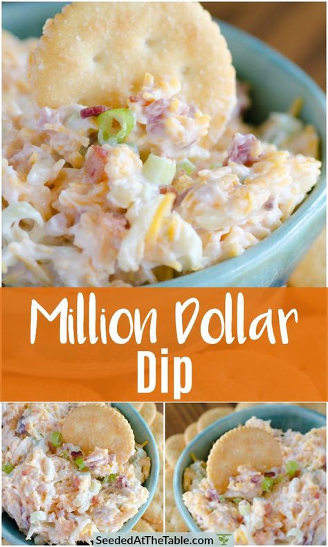 Egg Salad Pasta, Neiman Marcus Dip, Million Dollar Dip, Best Dip Ever, Salad Macaroni, Bacon Dinner, Easy Dip, Dip Sauce, Cheese Dip Recipes