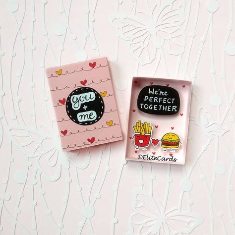 Match Boxes Craft, Match Box Craft, Matchbox Cards, Valentine 2024, Creative Gift Packaging, Birthday Card Puns, Handmade Paper Cards, Matchbox Crafts