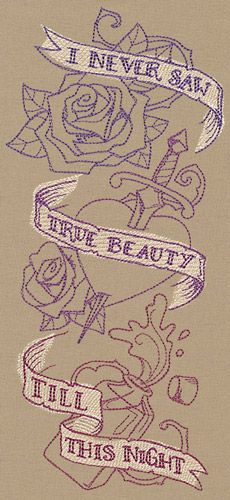 Romeo And Juliet Drawing, Unique Embroidery Designs, Quotes Unique, Good Tattoo Quotes, Romeo Y Julieta, Unique Embroidery, Urban Threads, Arte Disney, Tattoo Sleeve Designs