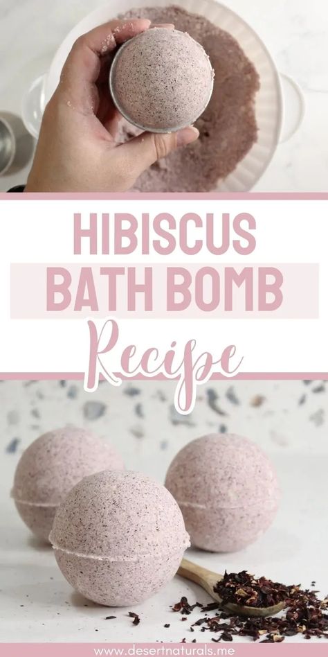 This DIY Hibiscus Bath Bomb recipe is perfect for you if you love DIY natural bath products.! Using all-natural ingredients, these fizzy bath bombs are fun to make and gentle on your skin. Whether for yourself or as a handmade gift, they’re perfect for bath lovers who want a homemade touch. Try out this easy recipe and turn your bath time into a luxurious spa experience! The hibiscus is incredible for your skin and you can add essential oils for even more benefits. Diy Bath Bomb Recipe, Bath Bomb Recipe Easy, Diy Self Care, Diy Bath Bomb, Bath Bomb Recipe, Natural Skincare Recipes, Body Butters Recipe, Bombe Recipe, Bath Bomb Recipes