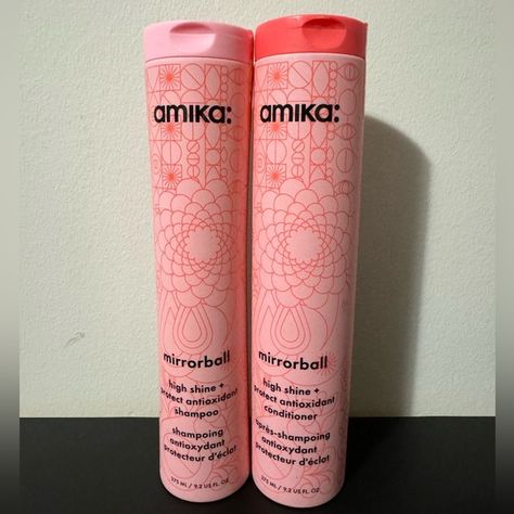 Amika Mirror Ball Shampoo and Conditioner duo Mirror Ball, Shiny Hair, Hair Types, Shampoo And Conditioner, Pollution, Medium Hair Styles, Conditioner, Mirror, Hair