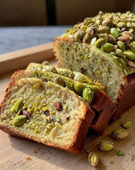 Homemade frozen items | Pistachio Lemon Breakfast Bread | Facebook Pistachio Bread Recipe Simple, Pistachio Sourdough Bread, Pistachio Lemon Breakfast Bread, Lemon Pistachio Granola Recipe, Lemon Pistachio Biscotti, Pistachio Bread, Lemon Breakfast, Breakfast Bread Recipes, Vanilla Yogurt