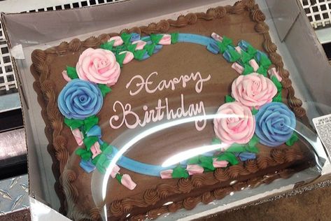 Sheet Cake Birthday, Buttercream Sheet Cake, Costco Cakes, Costco Sheet Cake, Sheet Cakes Decorated, Costco Cake, Sheet Cake Designs, Birthday Sheet Cakes, Buttercream Roses