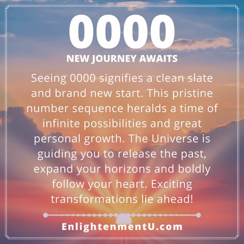 Seeing 0000 signifies a clean slate and brand new start. This pristine number sequence heralds a time of infinite possibilities and great personal growth. The Universe is guiding you to release the past, expand your horizons and boldly follow your heart. Exciting transformations lie ahead! Angel Numbers 0000 Meaning, Angel Number 0000 Meaning, 0000 Meaning, 0000 Angel Number Meaning, Number Meaning Tattoo, Release Resentment, Spiritual Money, Divine Alignment, Flames Meaning