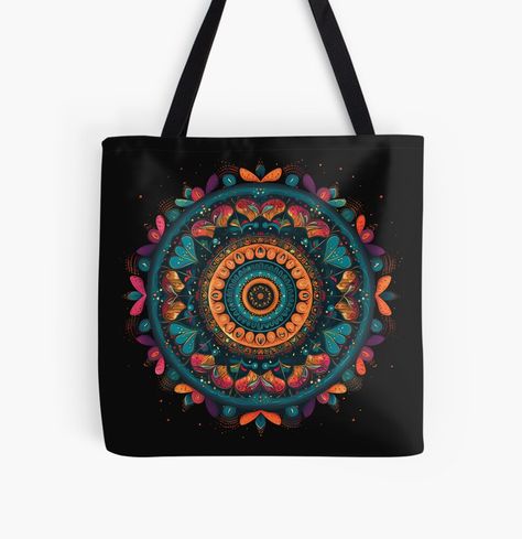 Get my art printed on awesome products. Support me at Redbubble #RBandME: https://www.redbubble.com/i/tote-bag/Colorful-Mandala-by-Butterfliescorn/148457370.A9G4R?asc=u Mandala Tote Bag, Canvas Bag Design, Colorful Mandala, Bag Design, Mandala Coloring, Canvas Bag, Bag Sale, My Art, Awesome Products