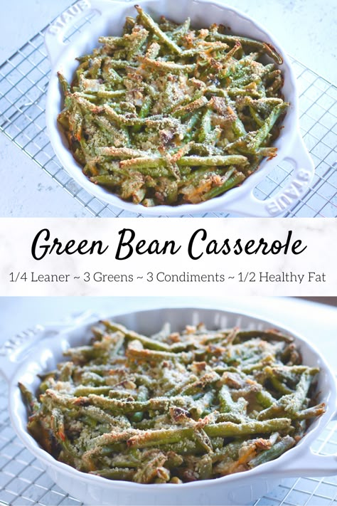 Lean And Green Green Beans, Optavia Green Bean Casserole, Optavia Green Beans, Lean And Green Vegetables, Lean And Green Thanksgiving Recipes, Healthier Green Bean Casserole, Optavia Green Sides, Lean And Green Side Dishes, Optavia Vegetable Recipes