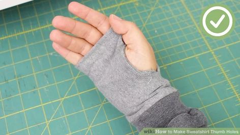 Sleeves With Thumb Holes, Thumb Holes Diy, Diy Thumb Holes Long Sleeve, Thumb Hole Sleeve, Thumb Hole Shirts, Diy Sweatshirt, Functional Fashion, Womens Sewing Patterns, Wishful Thinking