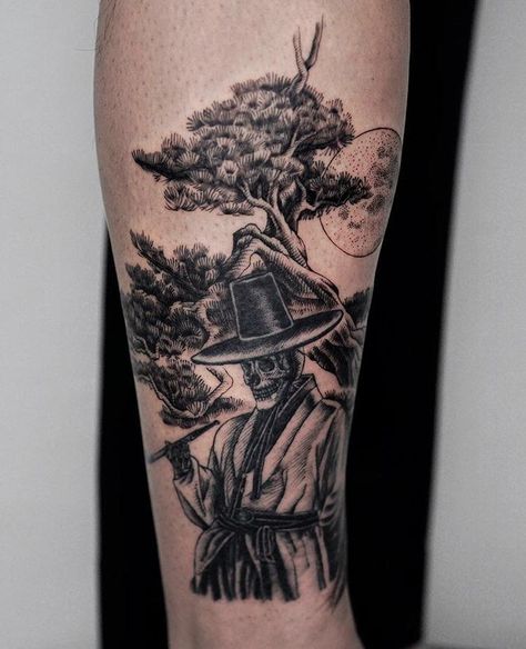 Korean Arm Sleeve Tattoo, Korean Tattoo Traditional, Korean Temple Tattoo, Scholar Tattoo, Korean Art Tattoo, Korea Tattoo Korean Traditional, Korean Traditional Tattoo, Korean Inspired Tattoos, Korean Style Tattoo