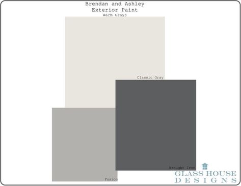 Warm Gray Paint Color Scheme-  Benjamin Moore Paint Benjamin Moore Exterior Paint, Warm Grey Paint Colors, Benjamin Moore Exterior, Warm Gray Paint, Gray Exterior, Interior Paint Colors Schemes, Exterior Paint Color, Real Estat, Paint Color Schemes