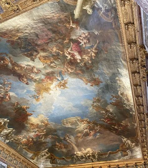 Sarah Jane Liebrecht on Instagram: "Manifest with me ✨ where are you on 2.22.22 ☁️" Palace Versailles, France Versailles, Royalcore Aesthetic, Ceiling Art, Palace Of Versailles, Museums In Paris, Baroque Architecture, Sarah Jane, Dream Wall