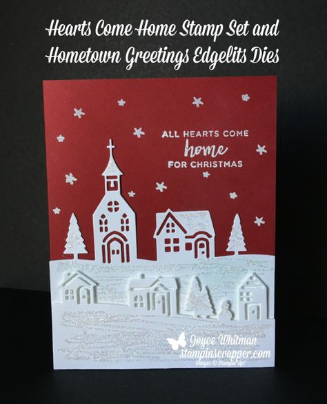 Papercraft Christmas Cards, Stampin Up Weihnachten, Christmas Card Inspiration, Homemade Christmas Cards, Stampin Up Christmas Cards, Christmas Hearts, Stampin Up Christmas, Diy Christmas Cards, Christmas Cards To Make