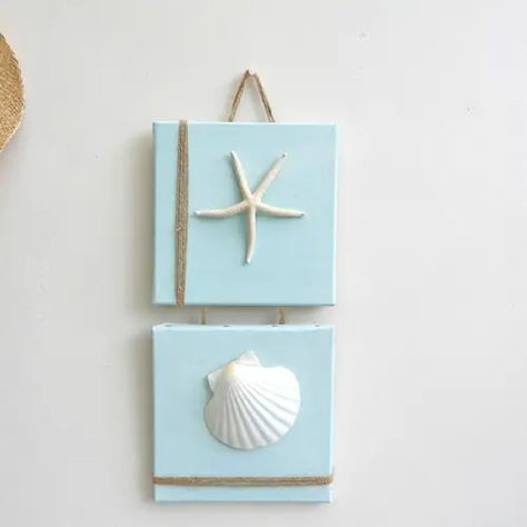 Diy Beach Decor, Starfish Decor, Blue Starfish, Art Coquillage, Ocean Wall Decor, Seaside Style, Seaside Decor, Stella Marina, Lake Decor