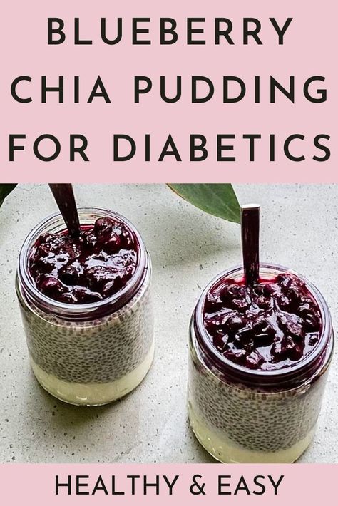 This blueberry chia pudding for diabetics will leave you feeling satiated and your blood sugar stable. It can even be made the night before, making breakfast a breeze! This simple diabetic chia seed pudding is packed with antioxidant-rich blueberries and black chia seeds; both are great sources of soluble fiber, leaving you feeling full while also controlling blood sugar levels. Pudding For Diabetics, Chia Seed Recipes Breakfast, Chia Seed Breakfast Pudding, Blueberry Chia Pudding, Chia Seed Breakfast, Healthy Toddler Breakfast, Black Chia Seeds, Chia Seed Drinks, Chia Breakfast