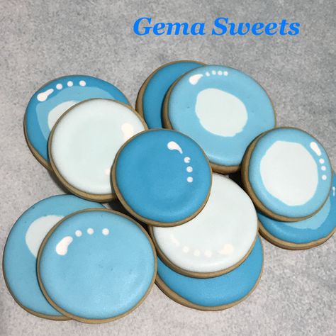 Bubble Cookies Decorated, Bubble Cookies, Bubble Guppies Birthday Party, Fun Baby Announcement, Animal Cookie, Bubble Guppies Birthday, Sugar Icing, Bubble Guppies, Fun Baby