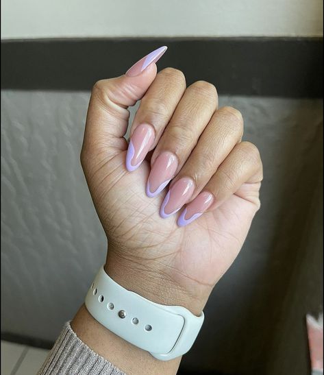 Mommy Nails Ideas, Mommy Nails Ideas Short, Stilleto Nail Idea Short, Nail Idea Short, Mommy Nails, Nails Ideas Short, Pink Tip Nails, Stilleto Nails Designs, Lavender Nails