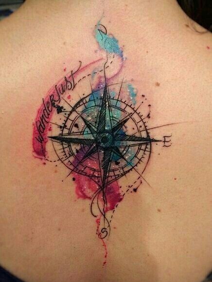 Watercolour Compass Tattoo, Watercolor Compass Tattoo, Feminine Compass Tattoo, Cloud Tattoo Sleeve, Compass Tattoos, Sleeve Inspiration, Compass Tattoo Design, Cloud Tattoo, Cat Tattoos