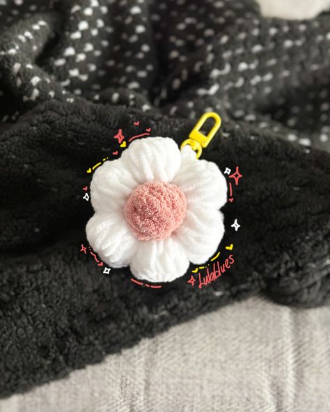 Can a keychain be this cute 🥹🌸 it’s a double sided flower puff keychain. Pattern + tutorial video will be posted next week 😳 This will be available on my website tomorrow ! Along with customization options ❤️ #amigurumi #crochetdumpling #crochettutorial #strawberrychocolate#crocheting #crochetdiy #handmade #plushies #crochetplushies #crochetlover #crochetgirlgang #madewithlove #crochetflower #flowersmakemehappy Keychain Pattern, Handmade Plushies, Crochet Lovers, Crochet Keychain, Pattern Tutorial, Chocolate Strawberries, Tutorial Video, Girl Gang, Diy Crochet