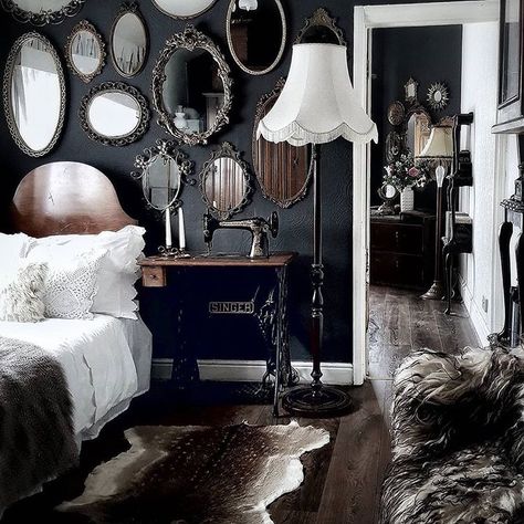 #gothicdecor hashtag on Instagram • Photos and Videos Modern Goth Home, Gothic Boho Home Decor, Gothic Home Decor Ideas, Home Decor Ideas Kitchen, Cowgirl Decor, Home Decor Apartment, Decor Ideas Kitchen, Home Decor Wallpaper, Dark Home Decor