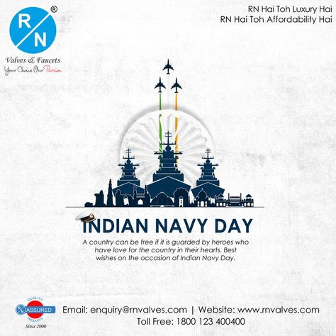 On the occasion of Indian Navy Day, we send our best wishes. Saluting each & every Navy personnel for safeguarding the marine borders & nation so that we can sleep peacefully. Indian Navy Day Creative Ads, Navy Day Creative, Navy Day Poster, Cost Guard, Indian Navy Day, Independence Day Poster, Navy Day, Sleep Peacefully, Sanatan Dharma