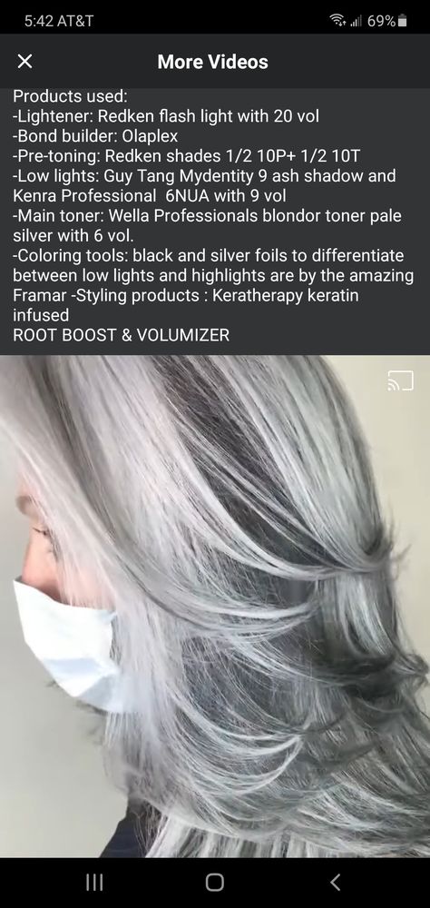 Gray Hair Color Formula, Silver Blonde Shades Eq Formula, Silver Hair Shades Eq Formula, Silver Toner Formula Shades Eq, Redken Silver Toner Formula, Wella Silver Toner Formula, Silver Hair Color Formula, Dark Grey Hair Color, Toning Hair