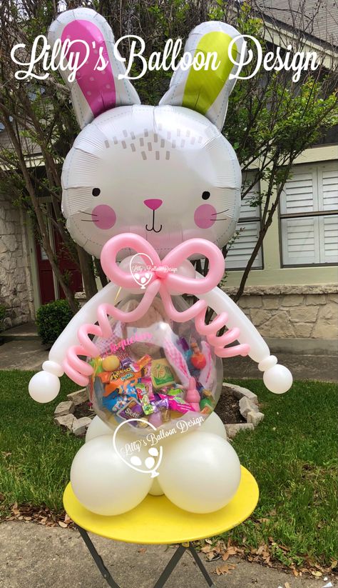 #easter #bunnyrabbit #chicky #candy #eggs #cascarones #balloonscultpure #family #egghunt #chocolatebunny #eggdecorating #bbq #cousins #SA #celebrations #balloonbouquet #texas #lillysballoondesign #balloondecorations #familyfun #memories #sanantonio #love #balloonart #stuffedballoon #art #eastereggs #bekind #Sweets Easter Bunny Balloons, Easter Stuffed Balloons, Easter Balloons Ideas, Easter Balloon Bouquet, Easter Balloon Ideas, Balloon Diy Crafts, Easter Balloon Decor, Bunny Balloons, Easter Balloons