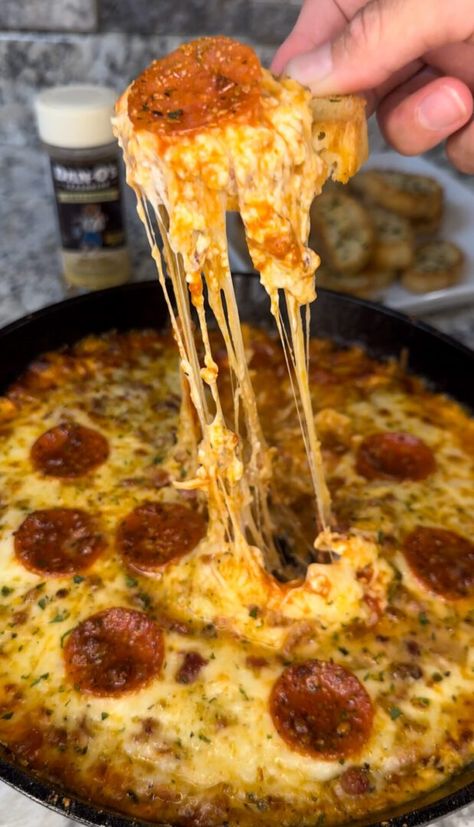 Meat Lover’s Pizza Dip Hot Honey Pepperoni Pizza Dip, Meat Lovers Pizza Dip, Pork Side Dishes, Pizza Dip Recipes, Small Slow Cooker, Meat Lovers Pizza, Pizza Dip, Meat Lover, Sausage Spaghetti