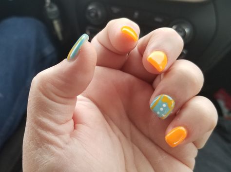 #Blippinails #blippibirthday Blippi Nails, 3rd Birthday, Nail Ideas, Nail Art, Nails, Birthday, Art, Nail Arts