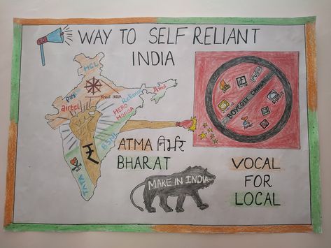 # BE VOCAL FOR LOCAL TO GLOBAL # SELF RELIANT INDIA . DO NOT FORGET TO FOLLOW Vocal For Local, Paper Art Design, A Drawing, Paper Art, Bullet Journal, Art Design, Drawings, Quick Saves, Design