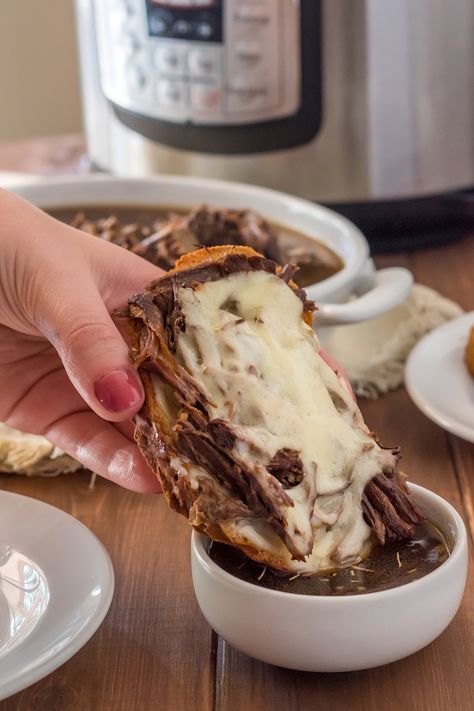 Gluten Free French Dip, Instant Pot French Dip, French Dip Recipes, Glutenfree Bread, Beef Au Jus, Au Jus Recipe, Gluten Free Casserole, Gf Meals, Gluten Free Instant Pot